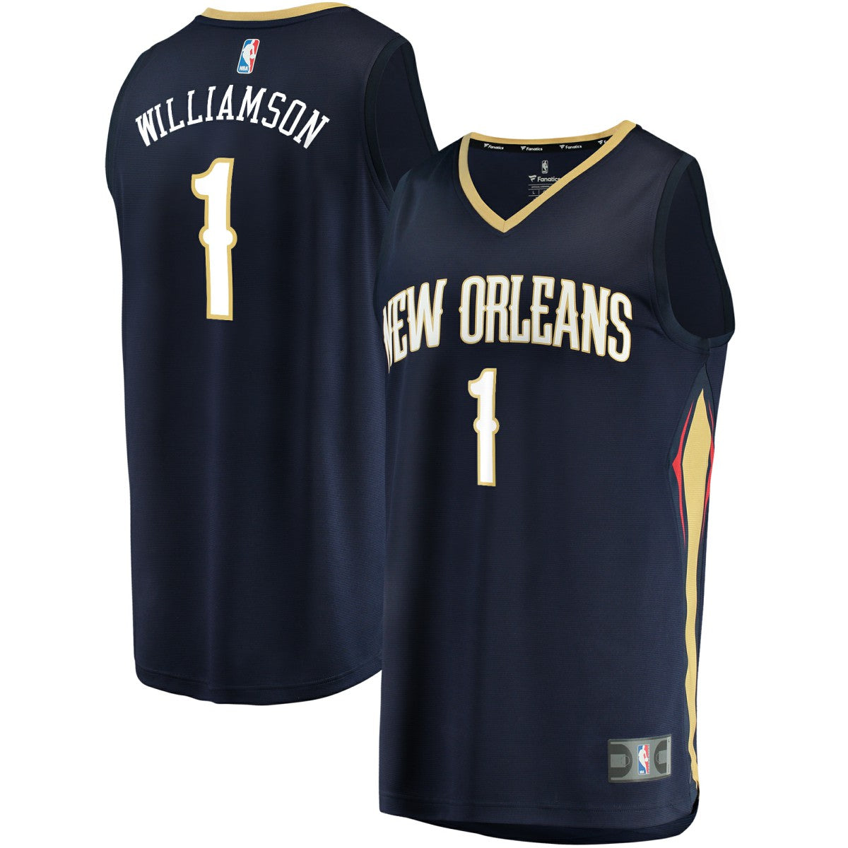 Zion Williamson New Orleans Pelicans Youth Replica Fast Break Jersey Navy For Sale
