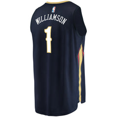Zion Williamson New Orleans Pelicans Youth Replica Fast Break Jersey Navy For Sale