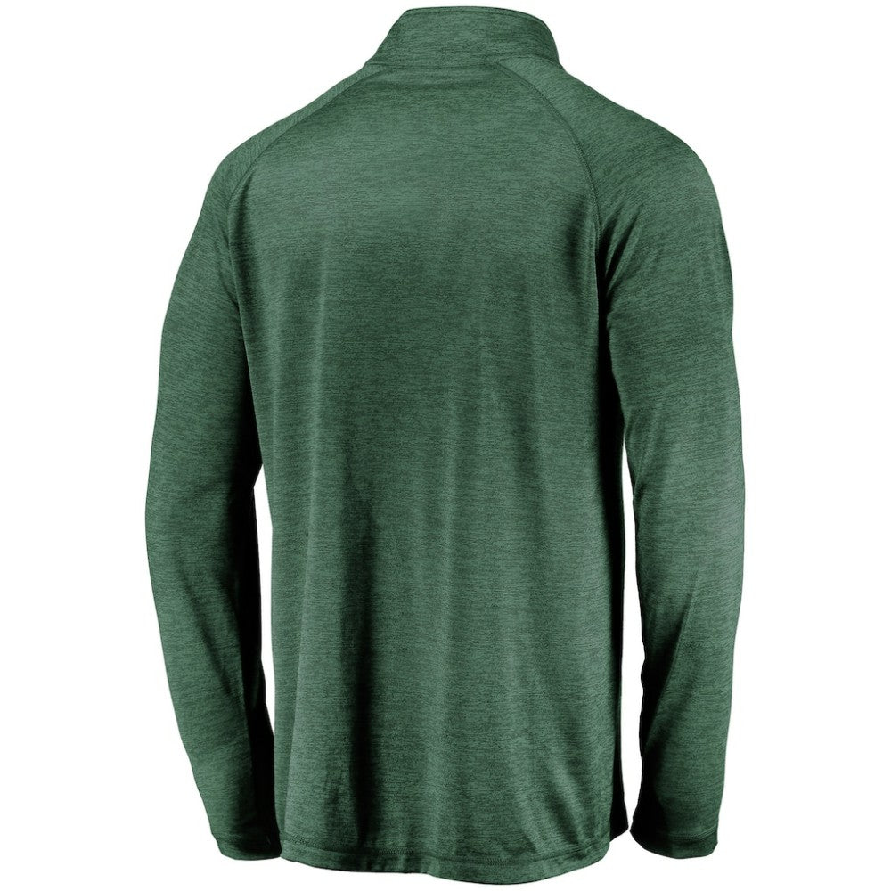 Athletics Fanatics Iconic Striated Primary Logo Raglan Quarter-Zip Pullover Jacket | MLB Online