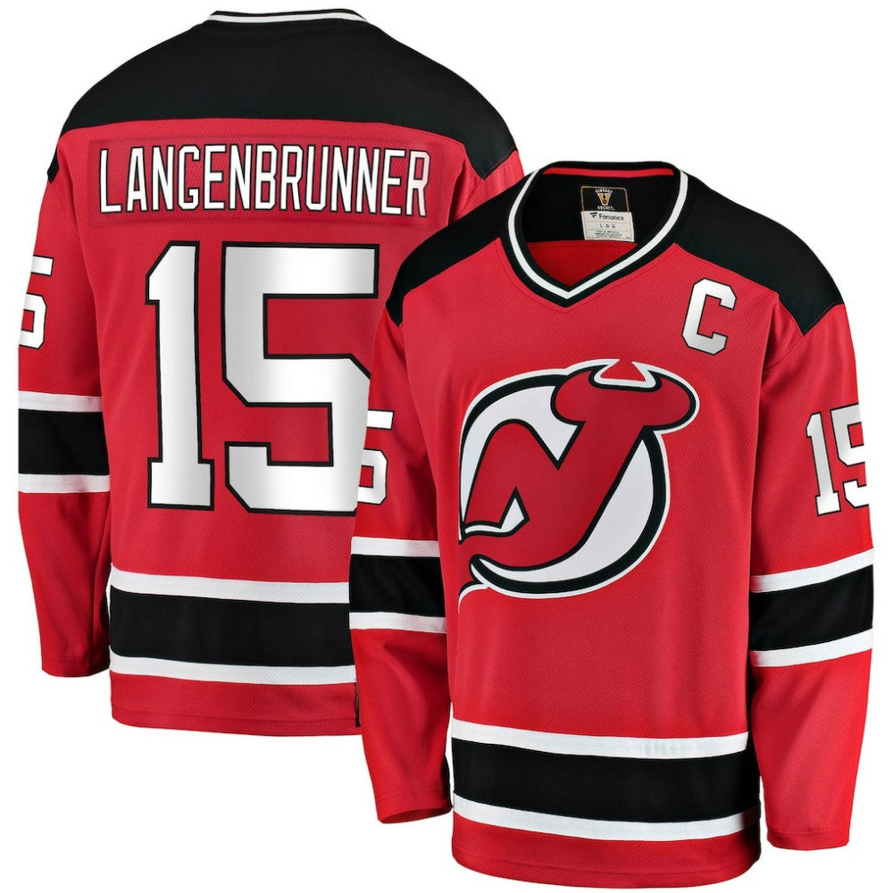 Jamie Langenbrunner New Jersey Devils Fanatics Premier Breakaway Retired Player Jersey Sale