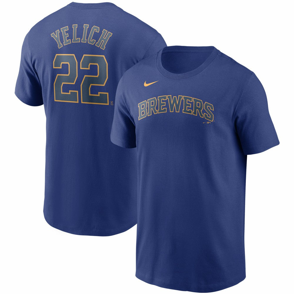 Christian Yelich Milwaukee Brewers Nike Name & Number T-Shirt | MLB Online