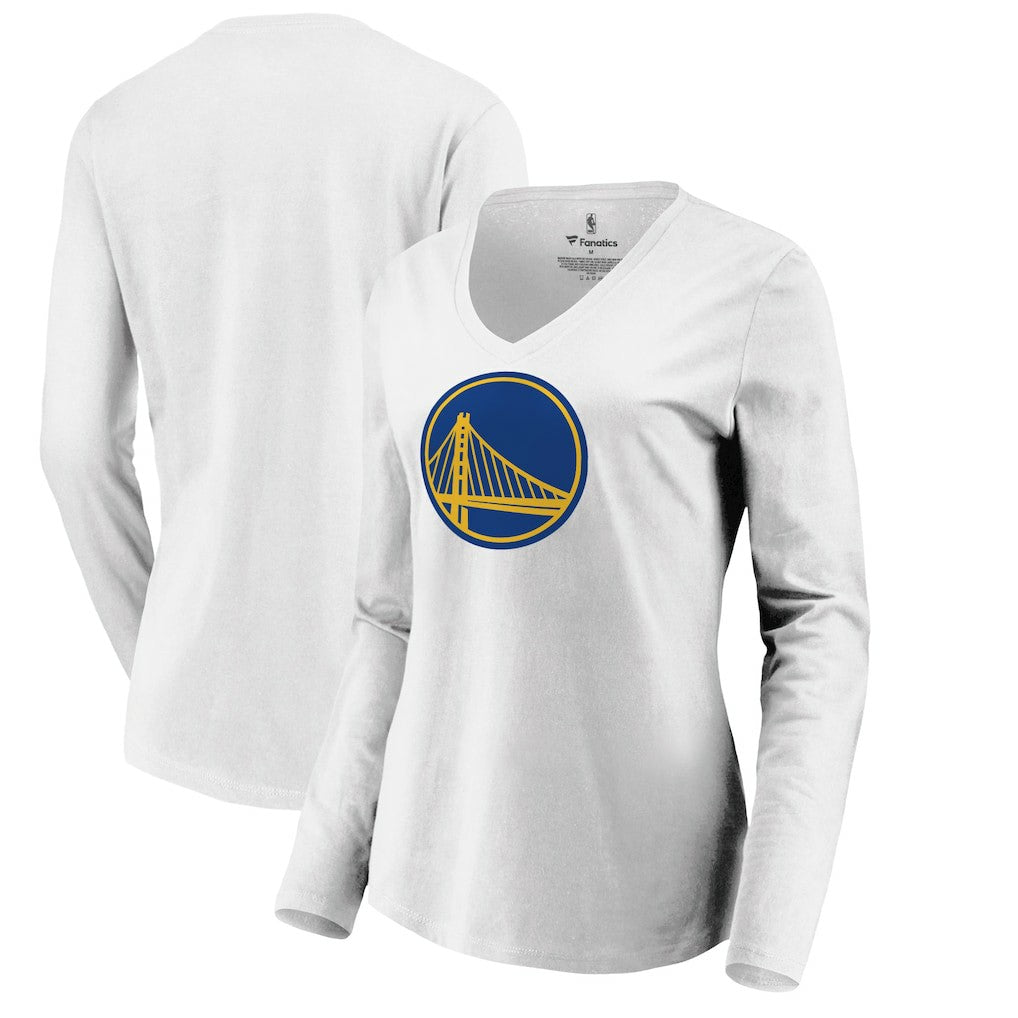 Golden State Warriors Women's Primary Logo Long Sleeve V-Neck T-Shirt sale Online