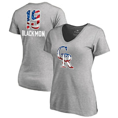 Charlie Blackmon Colorado Rockies Women's Banner Wave Name & Number V-Neck T-Shirt | MLB Near me