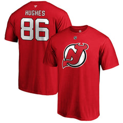 Jack Hughes New Jersey Devils Fanatics Authentic Stack Player Name & Number T-Shirt Discount