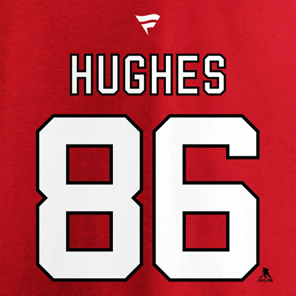 Jack Hughes New Jersey Devils Fanatics Authentic Stack Player Name & Number T-Shirt Discount