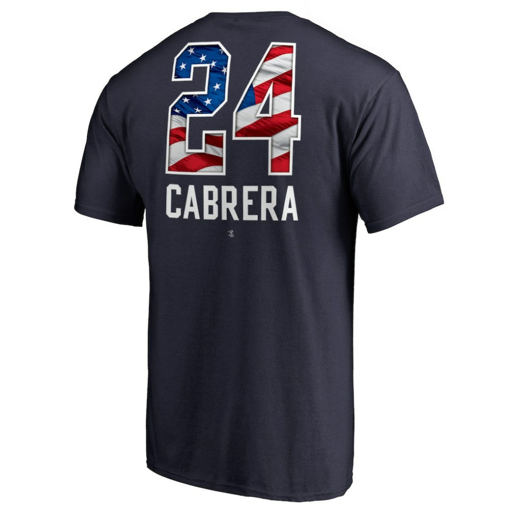 Miguel Cabrera Detroit Tigers Banner Wave Name & Number T-Shirt | MLB For sale