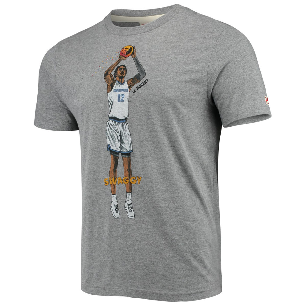 Ja Morant Memphis Grizzlies Player Graphic Tri-Blend T-Shirt New