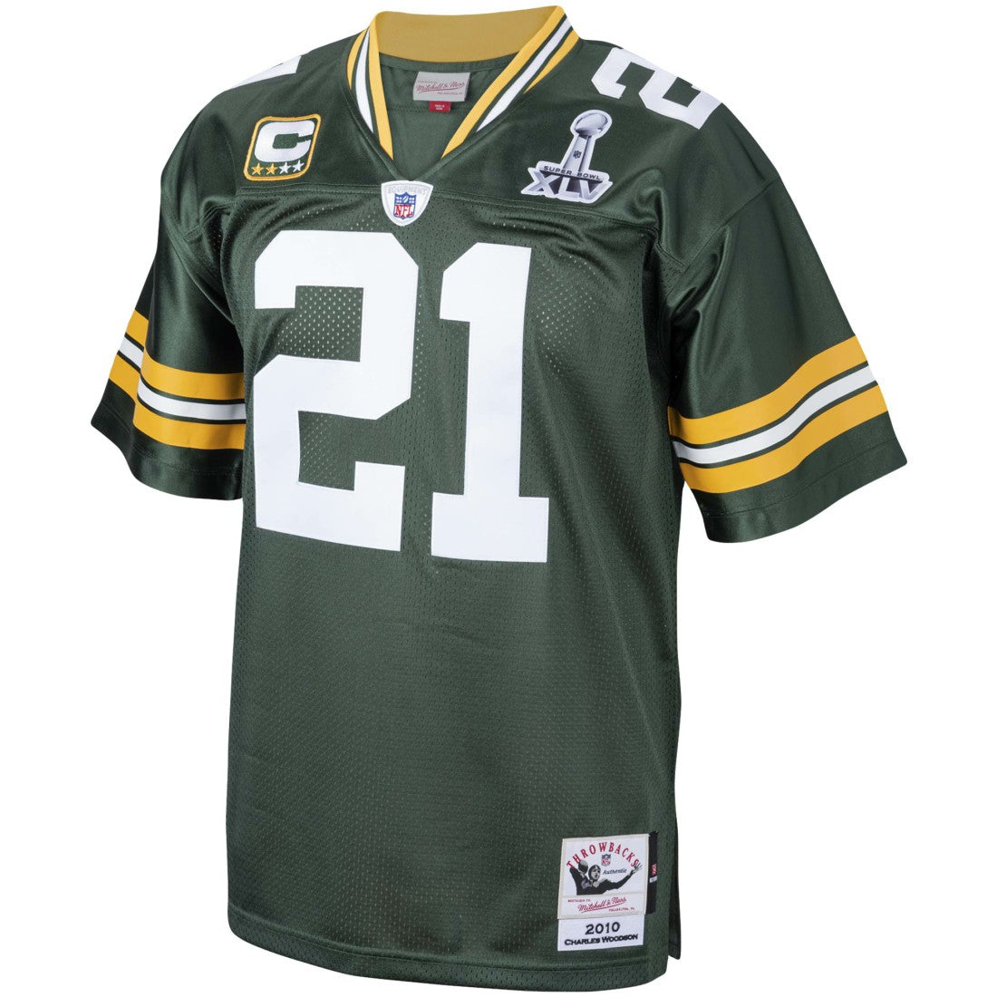 Green Bay Packers Mitchell & Ness Charles Woodson  2010 Authentic Throwback Retired Player Jersey