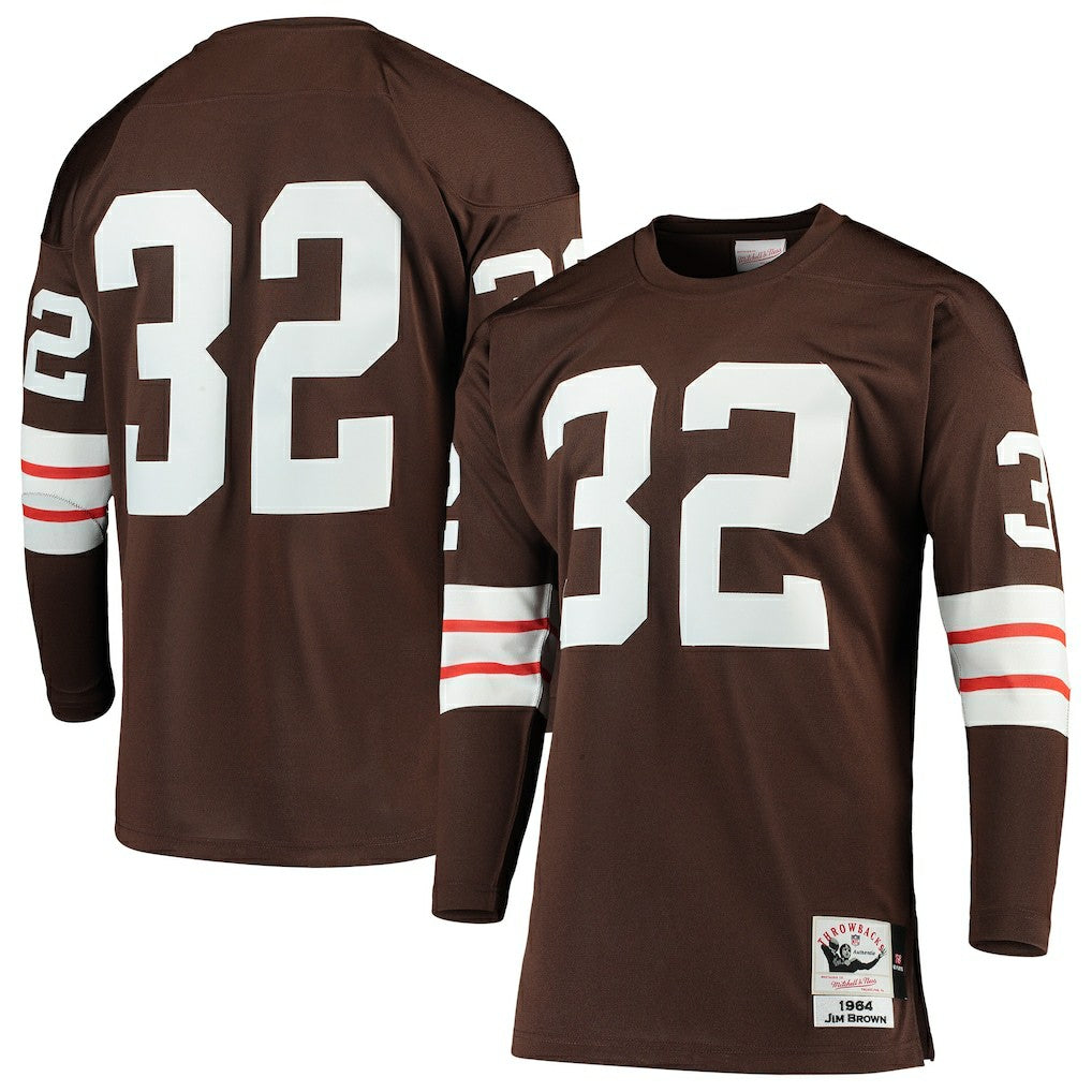 Cleveland Browns Mitchell & Ness Jim Brown  1964 Authentic Throwback Retired Player Jersey