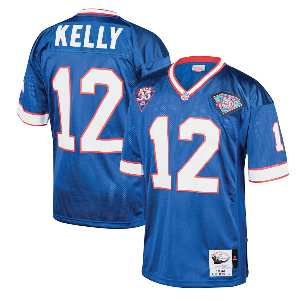Buffalo Bills Mitchell & Ness Jim Kelly  1994 Authentic Throwback Retired Player Jersey