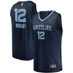 Ja Morant Memphis Grizzlies Fast Break Replica Jersey Navy Outlet