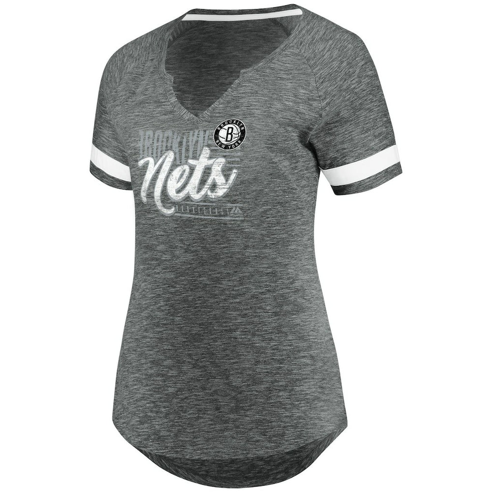 Brooklyn Nets Women's Showtime Winning With Pride Notch Neck T-Shirt New