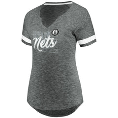Brooklyn Nets Women's Showtime Winning With Pride Notch Neck T-Shirt New