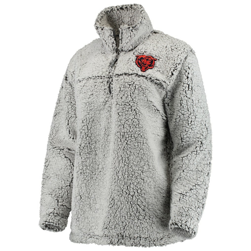 Chicago Bears  Women's Sherpa Quarter-Zip Pullover Jacket