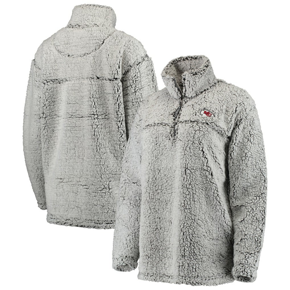 Kansas City Chiefs  Women's Sherpa Quarter-Zip Pullover Jacket