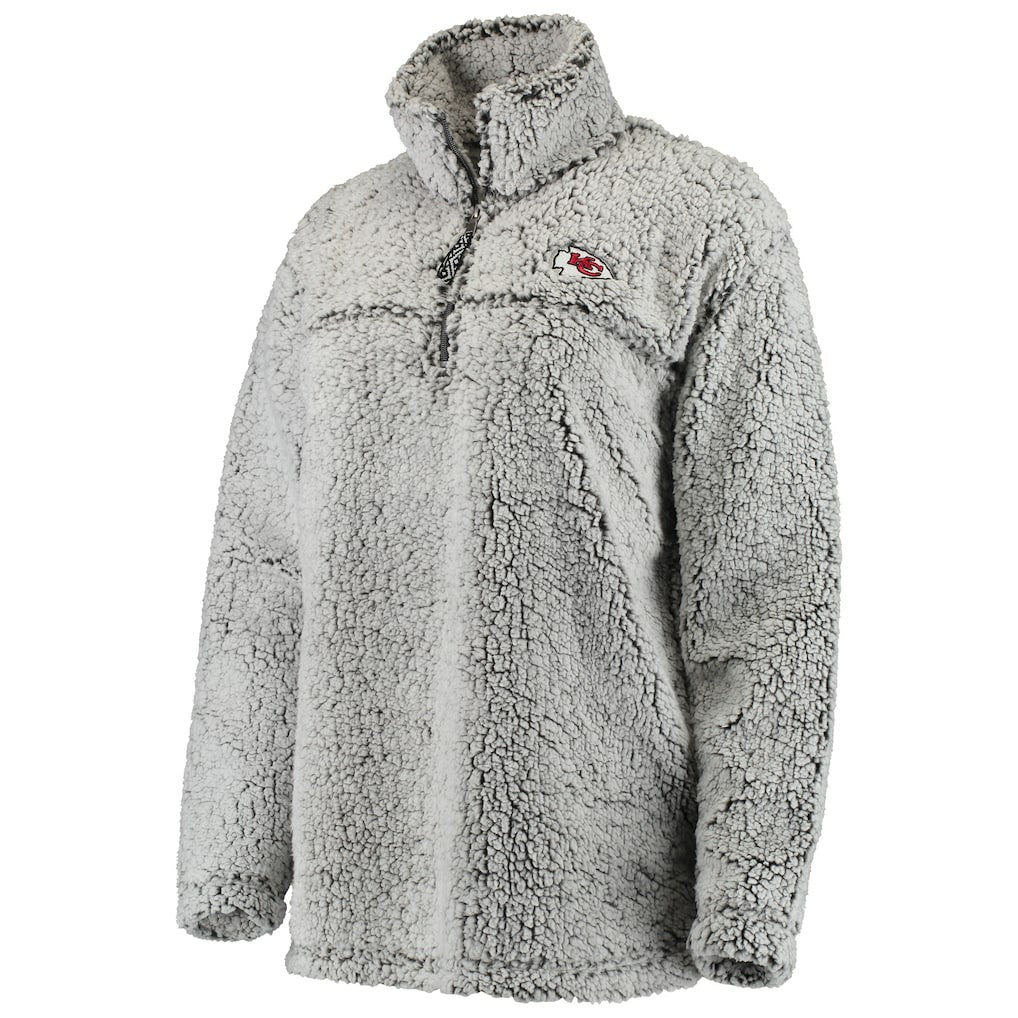 Kansas City Chiefs  Women's Sherpa Quarter-Zip Pullover Jacket