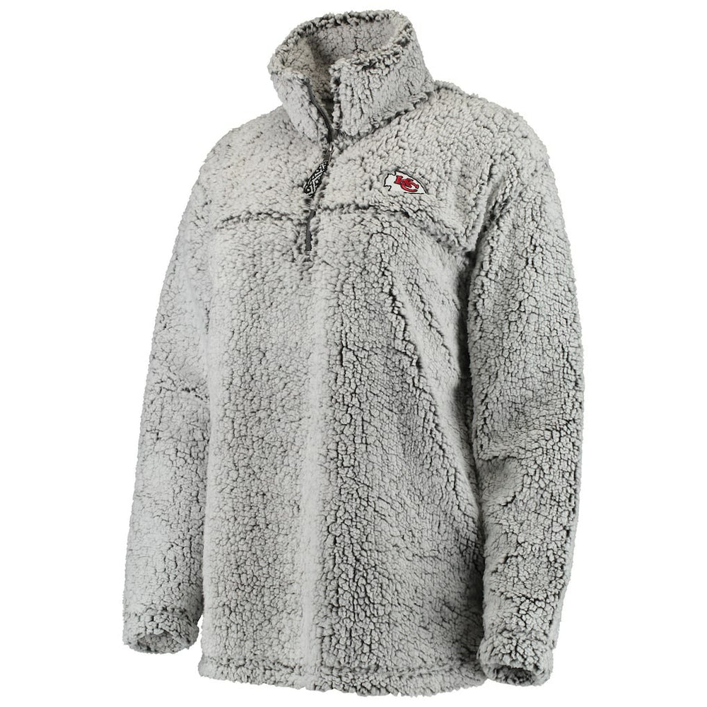 Kansas City Chiefs  Women's Sherpa Quarter-Zip Pullover Jacket