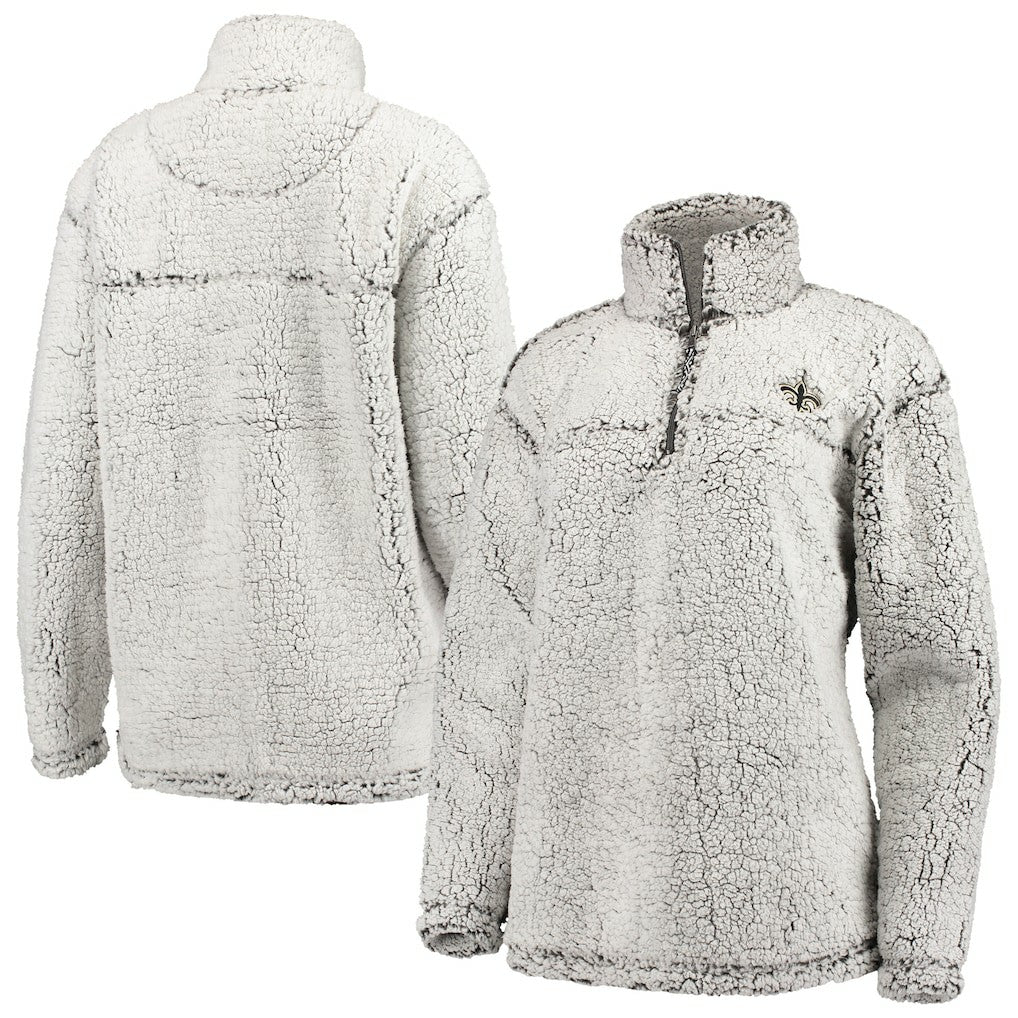 New Orleans Saints  G-III 4Her by Carl Banks Women's Sherpa Quarter-Zip Pullover Jacket