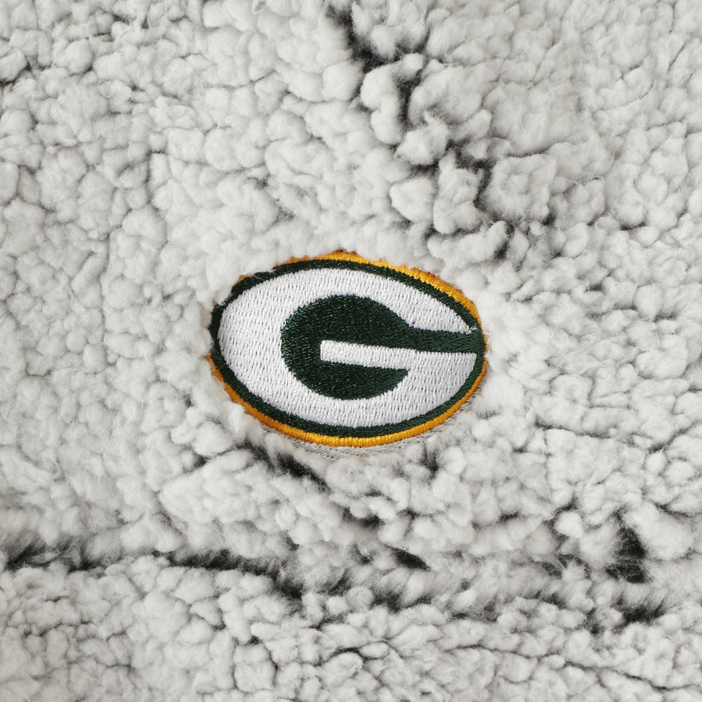 Green Bay Packers  Women's Sherpa Quarter-Zip Pullover Jacket
