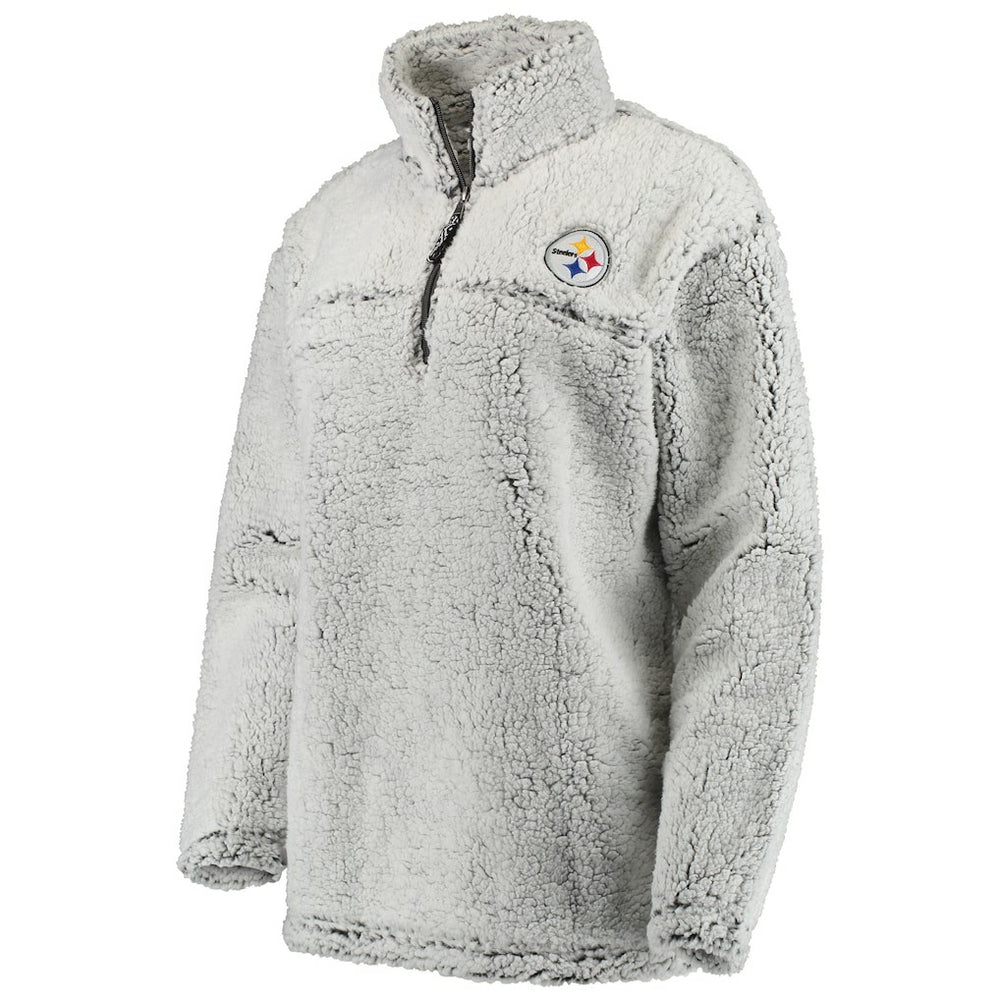 Pittsburgh Steelers  Women's Sherpa Quarter-Zip Pullover Jacket