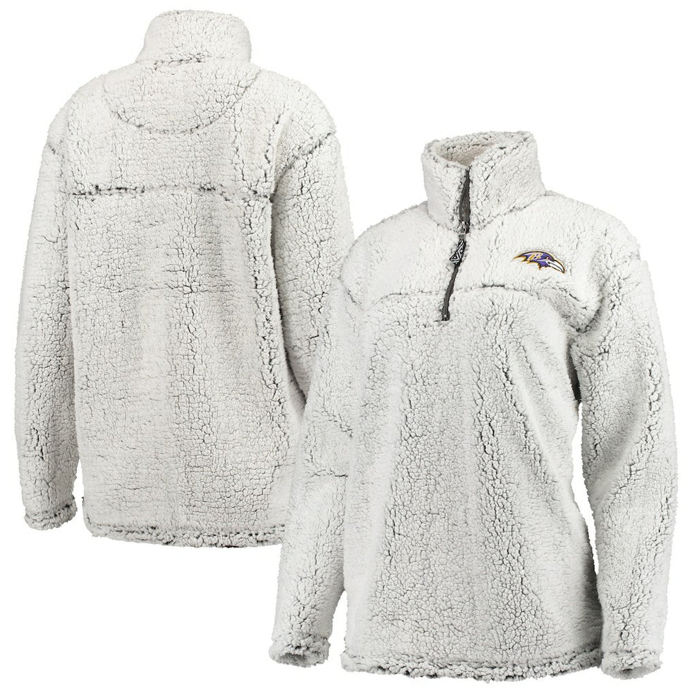 Baltimore Ravens  G-III 4Her by Carl Banks Women's Sherpa Quarter-Zip Pullover Jacket