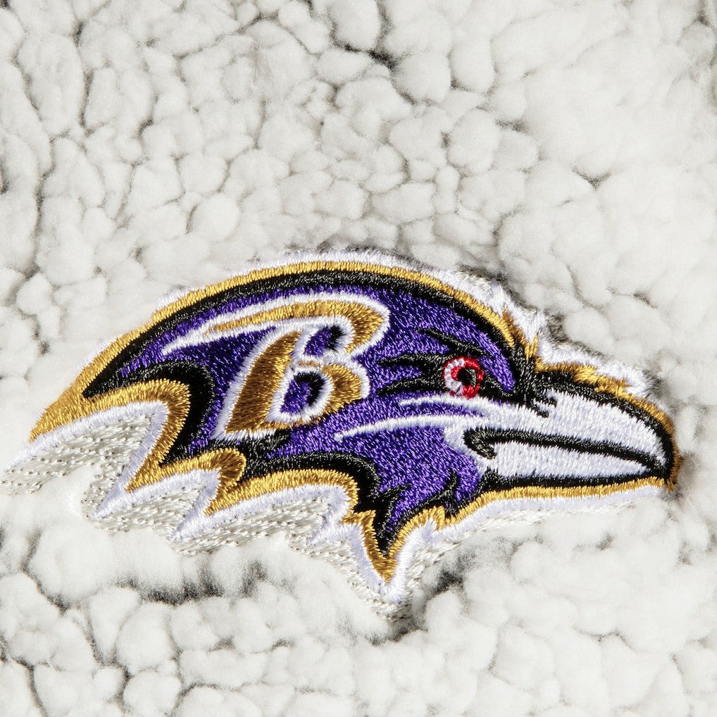 Baltimore Ravens  G-III 4Her by Carl Banks Women's Sherpa Quarter-Zip Pullover Jacket