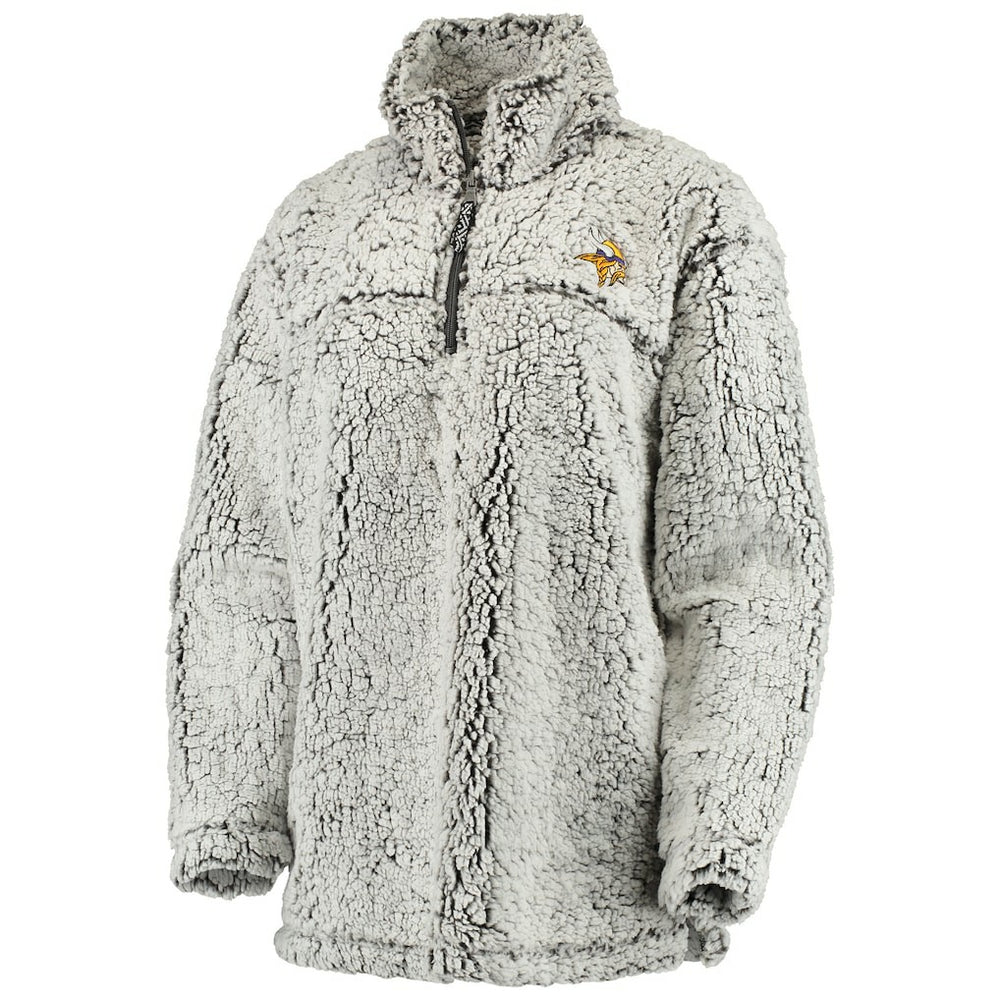 Minnesota Vikings  Women's Sherpa Quarter-Zip Pullover Jacket
