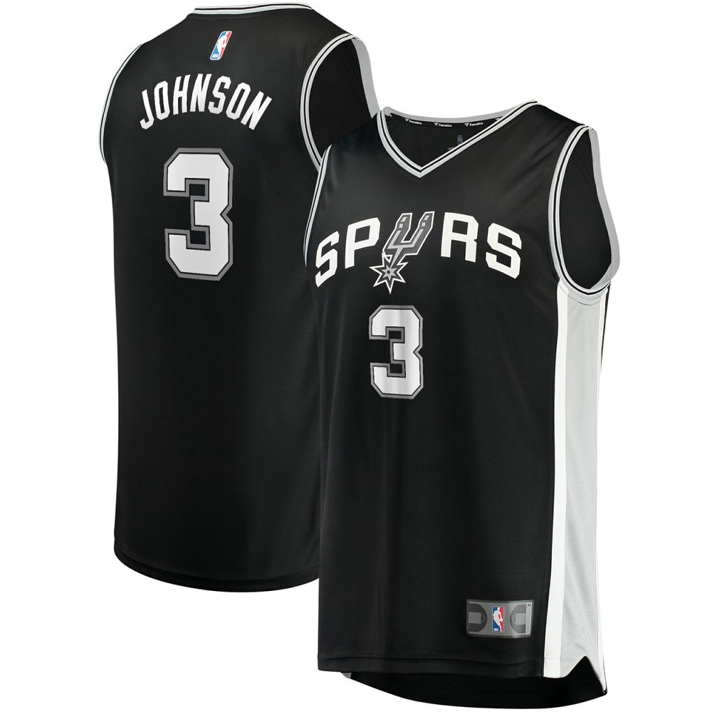 Keldon Johnson San Antonio Spurs Fast Break Replica Jersey Black On Sale