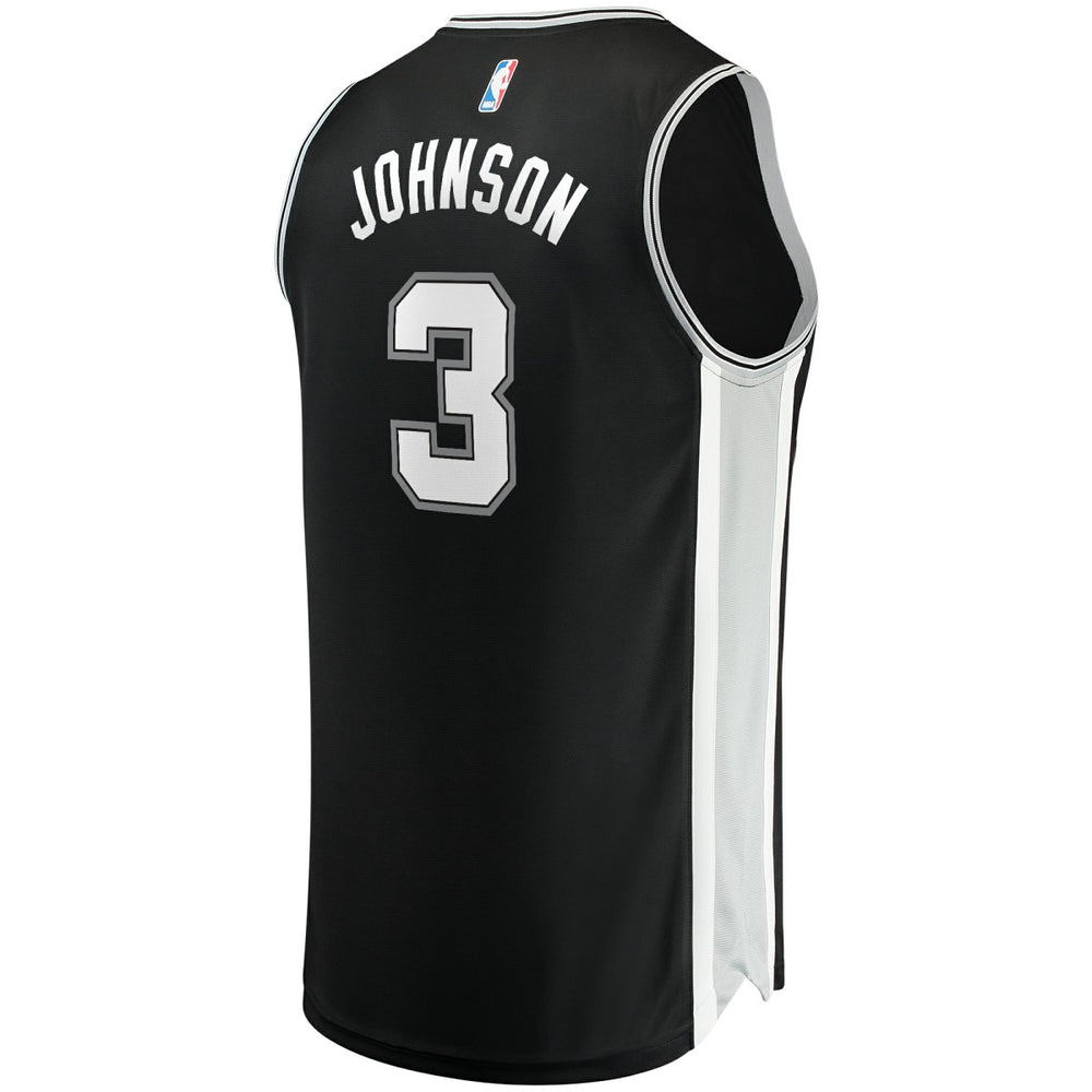 Keldon Johnson San Antonio Spurs Fast Break Replica Jersey Black On Sale