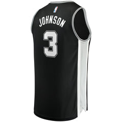 Keldon Johnson San Antonio Spurs Fast Break Replica Jersey Black On Sale
