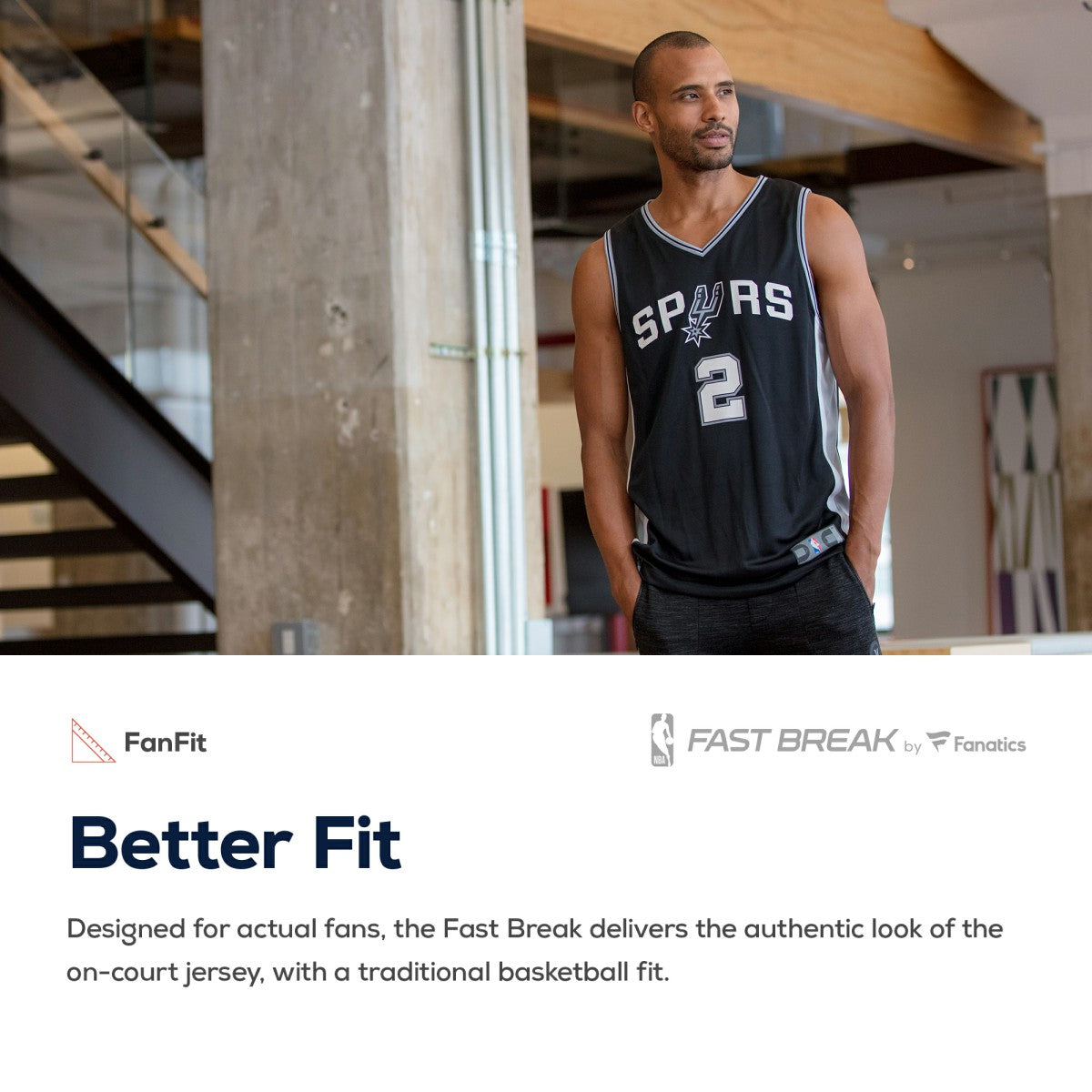 Keldon Johnson San Antonio Spurs Fast Break Replica Jersey Black On Sale