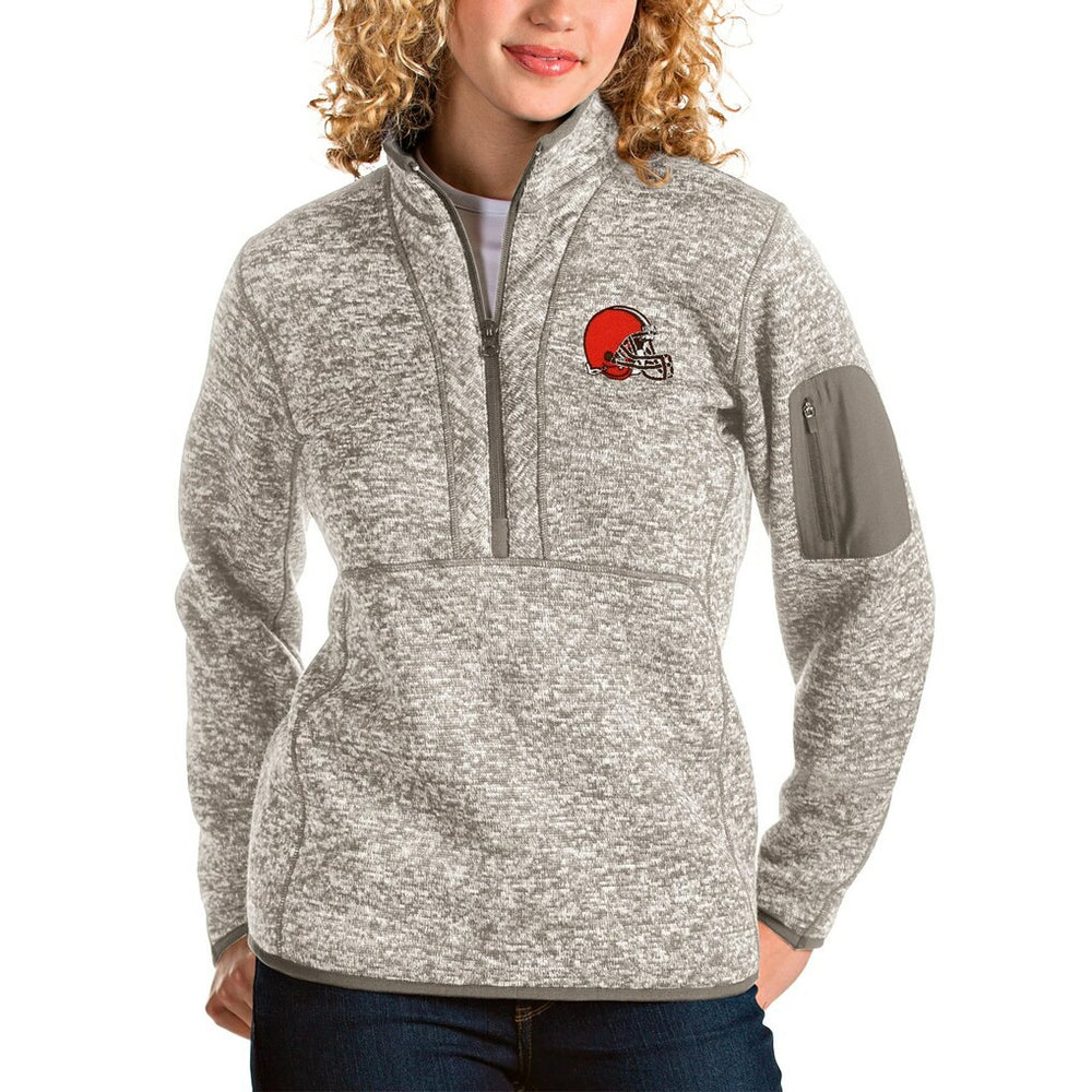 Cleveland Browns  Antigua Women's Fortune Half-Zip Pullover Jacket