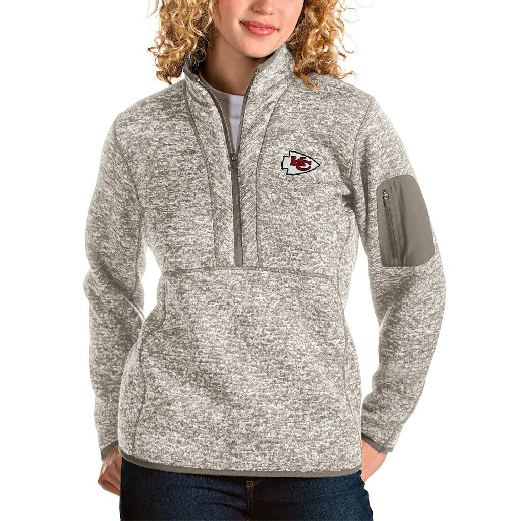 Kansas City Chiefs  Antigua Women's Fortune Half-Zip Pullover Jacket