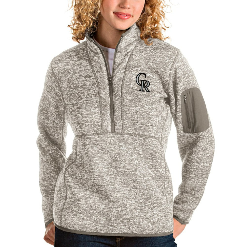 Colorado Rockies Antigua Women's Fortune Quarter-Zip Pullover Jacket | MLB Outlet