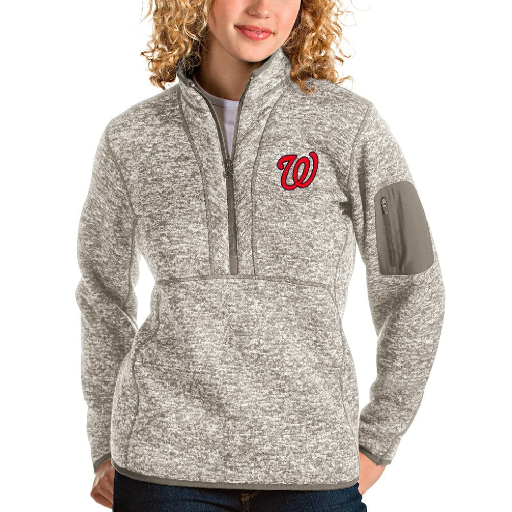 Washington Nationals Antigua Women's Fortune Quarter-Zip Pullover Jacket | MLB Online