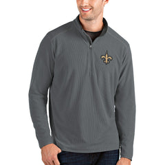 New Orleans Saints  Antigua Glacier Quarter-Zip Pullover Jacket
