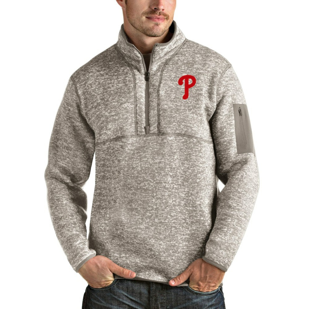 Philadelphia Phillies Antigua Fortune Quarter-Zip Pullover Jacket | MLB US