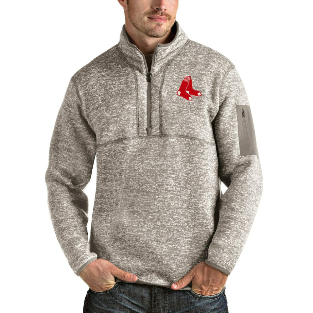 Boston Red Sox Antigua Fortune Quarter-Zip Pullover Jacket | MLB US