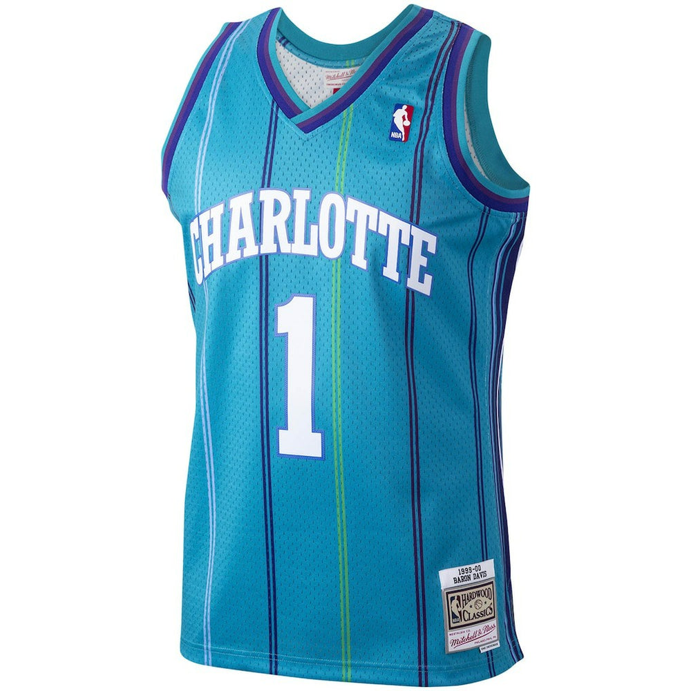 Baron Davis Charlotte Hornets 1999/00 Hardwood Classics Swingman Jersey Outlet