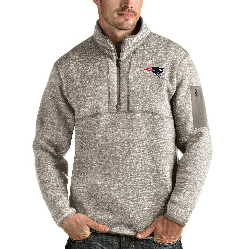 New England Patriots  Antigua Fortune Quarter-Zip Pullover Jacket