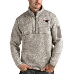 New England Patriots  Antigua Fortune Quarter-Zip Pullover Jacket