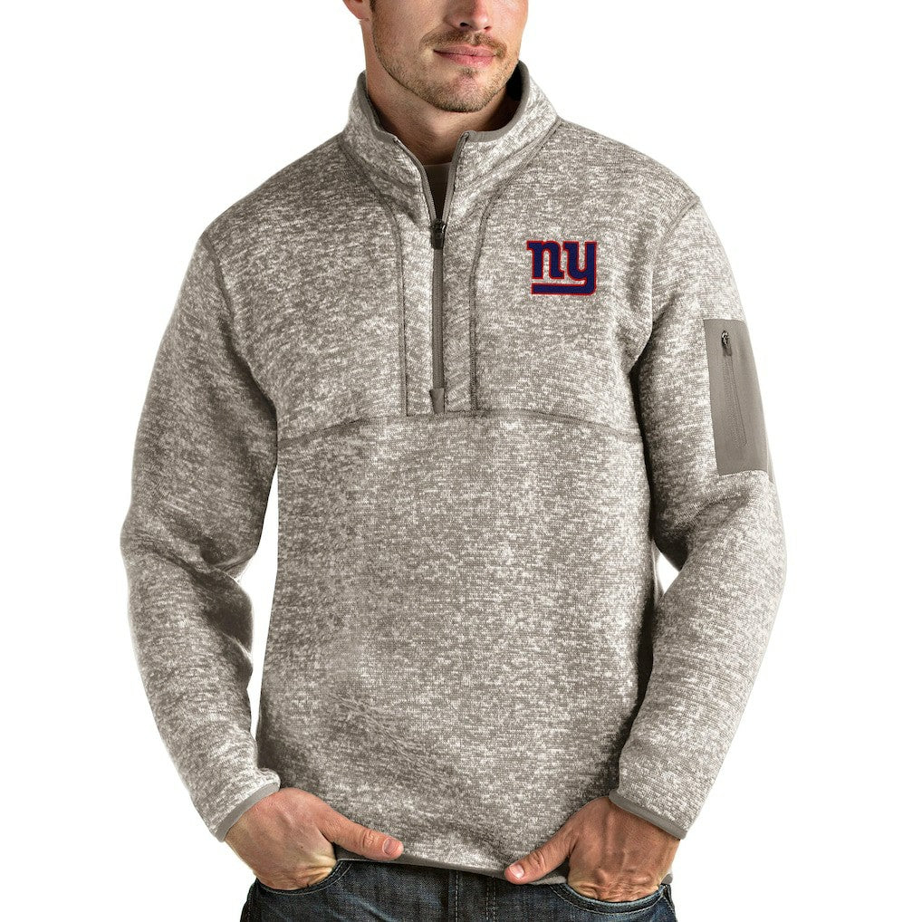 New York Giants  Antigua Fortune Quarter-Zip Pullover Jacket