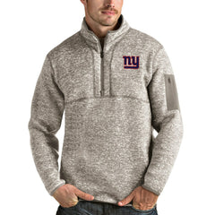New York Giants  Antigua Fortune Quarter-Zip Pullover Jacket