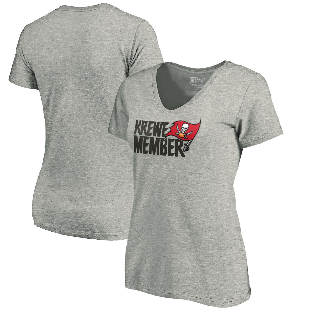 Tampa Bay Buccaneers  Women's Krewe Member V-Neck T-Shirt