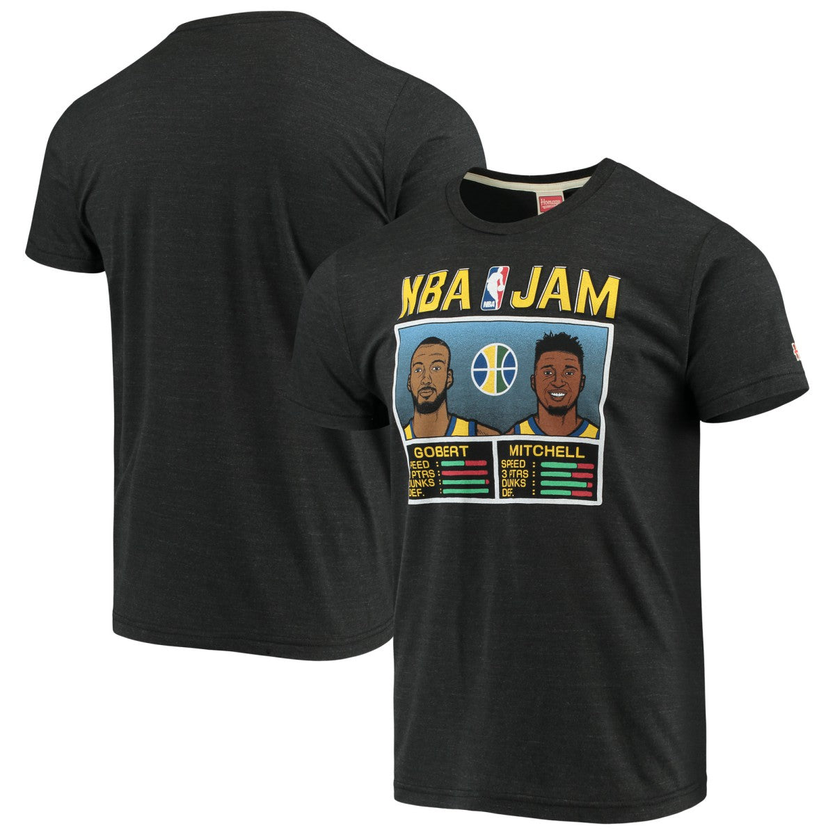 Donovan Mitchell & Rudy Gobert Utah Jazz NBA Jam T-Shirt New