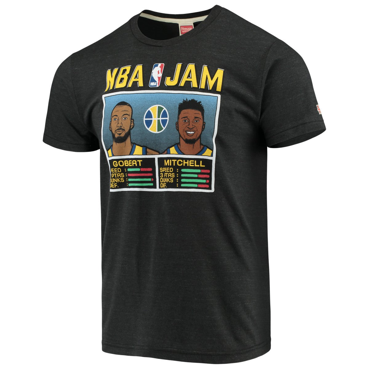 Donovan Mitchell & Rudy Gobert Utah Jazz NBA Jam T-Shirt New