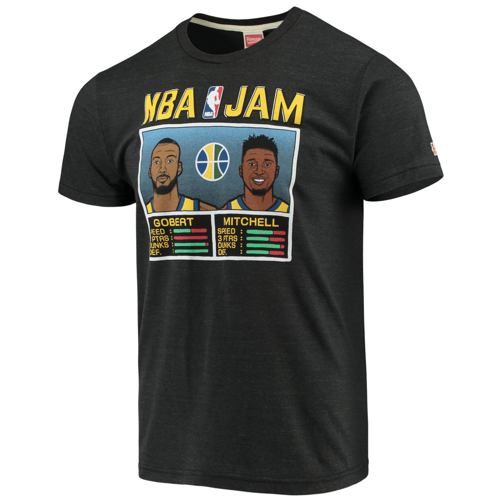 Donovan Mitchell & Rudy Gobert Utah Jazz NBA Jam T-Shirt New