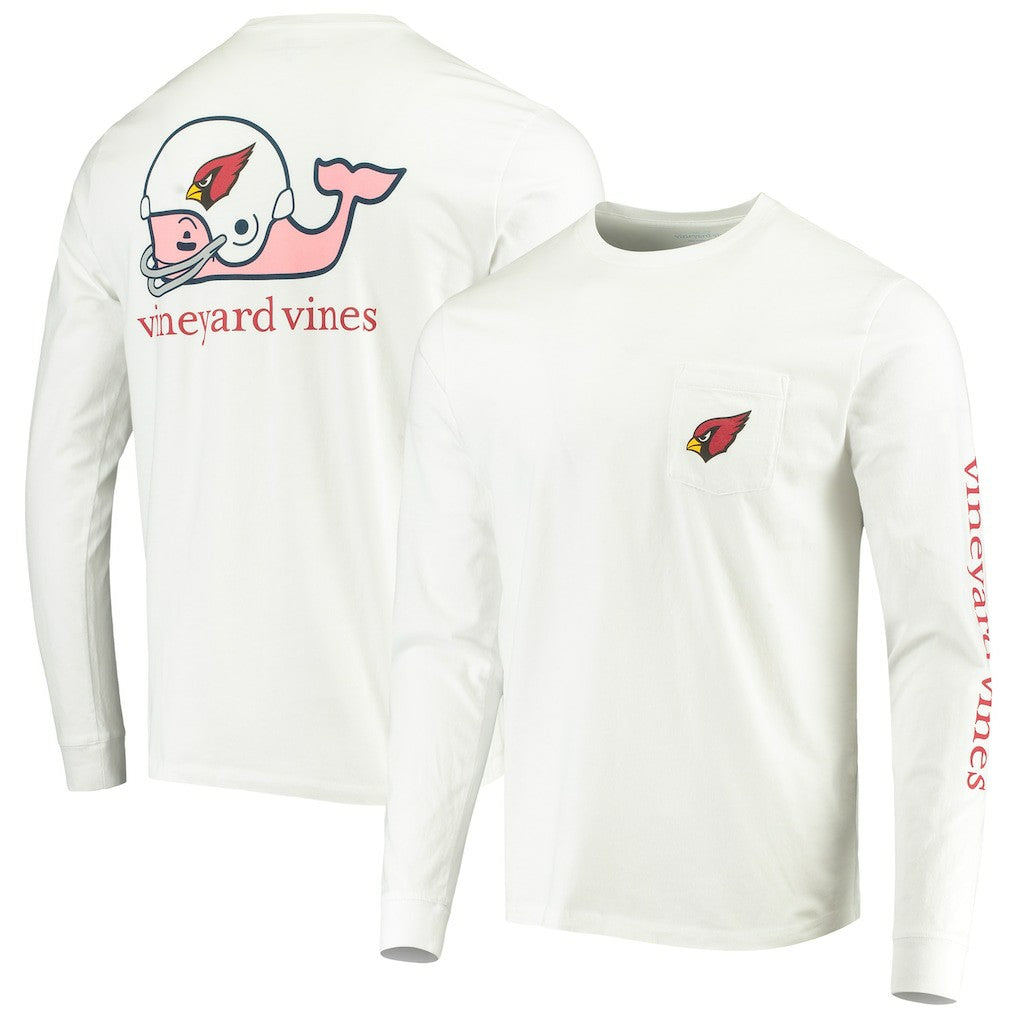 Arizona Cardinals  Vineyard Vines Whale Helmet Long Sleeve T-Shirt