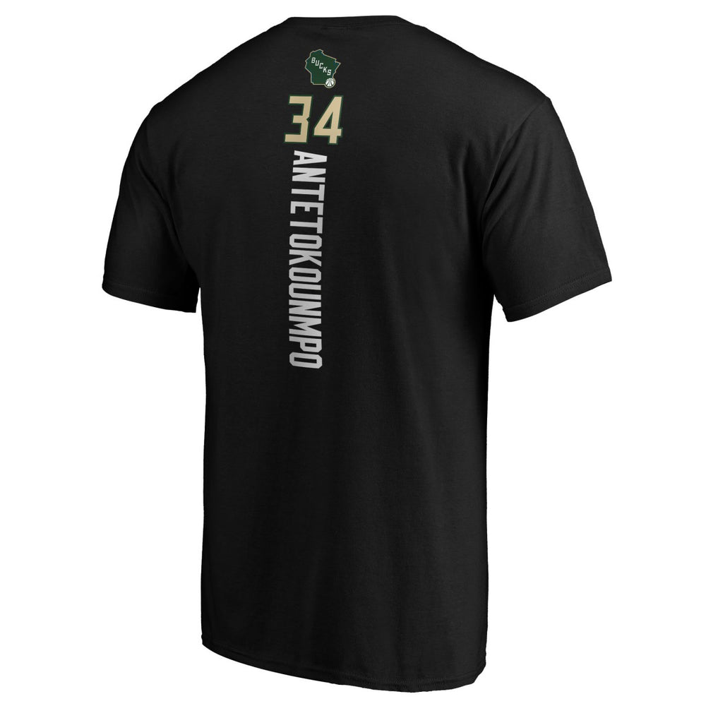 Giannis Antetokounmpo Milwaukee Bucks Team Playmaker Name & Number T-Shirt Outlet