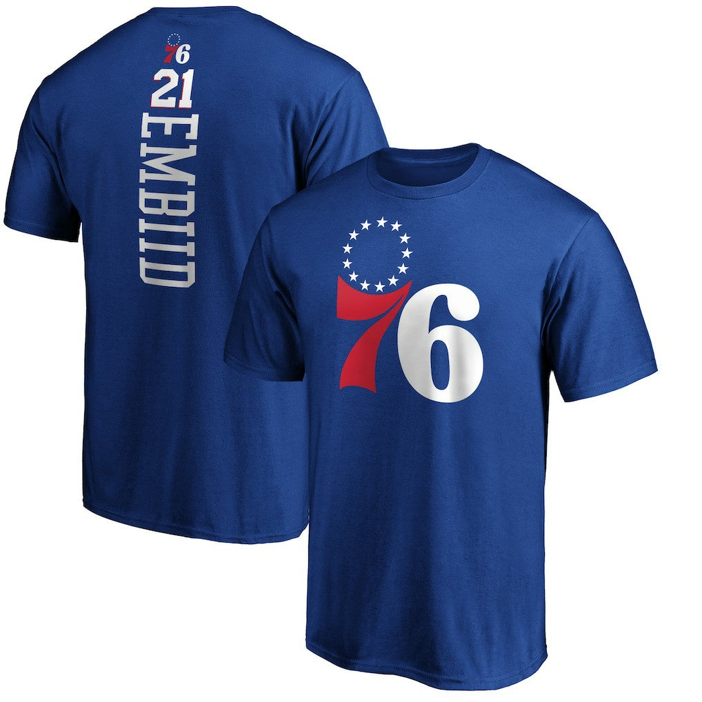 Joel Embiid Philadelphia 76ers Team Playmaker Name & Number T-Shirt Discount